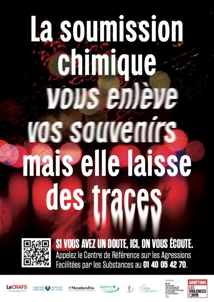 soumission chimique affiche Sleeporn, soumission chimique, viol, #mendorspas